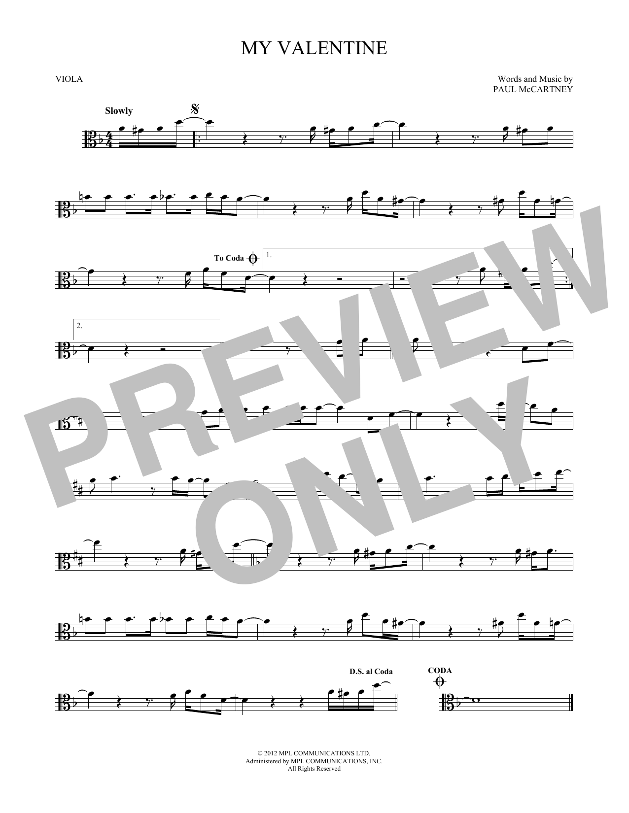 Product gallery: Page 1 of 1 My Valentine, Paul McCartney