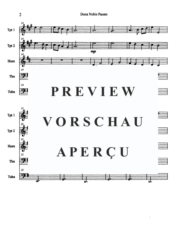 Produktgalerie: Seite 4 von 11 Dona Nobis Pacem - Kanon 16. Jahrhundert, , Blechbläser Quintett