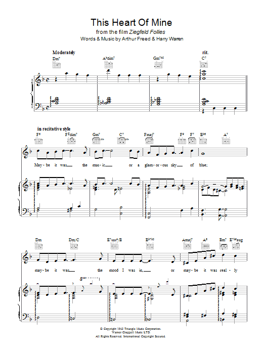 Produktbild zu: This Heart Of Mine (from Ziegfried Follies)