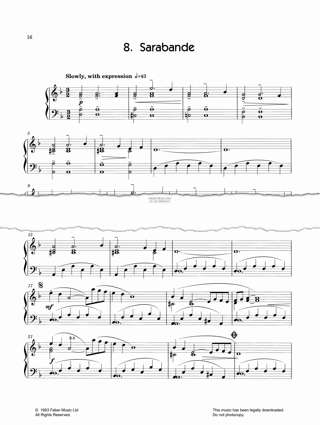 Produktbild zu: Sarabande (from 'More Jazzin' About')