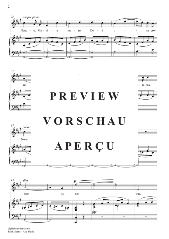 gallery: Ave Maria A-Dur , , (hoch E´ - G´´)