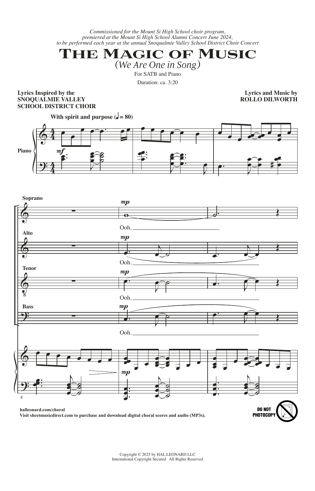 Produktgalerie: Seite 1 von 1 The Magic Of Music (We Are One In Song), Rollo Dilworth, Chor