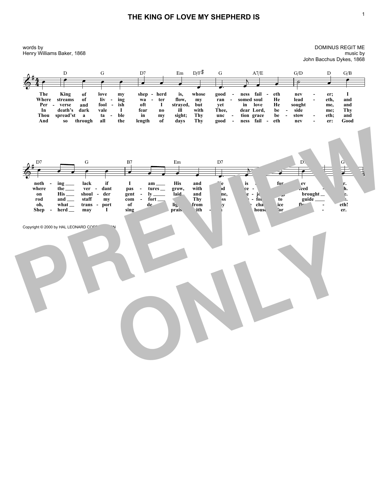 Produktbild zu: The King Of Love My Shepherd Is