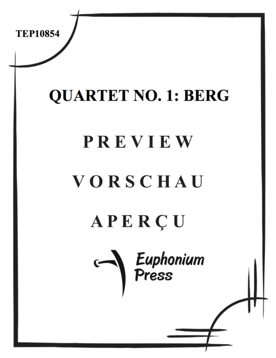 Product gallery: Page 2 of 20 Quartet No. 1: Berg , , (tuba quartet 2x trombone +2x tuba)