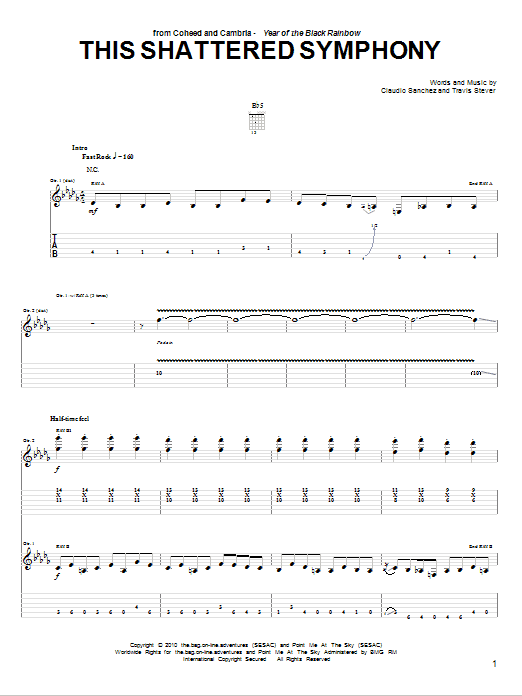 Produktgalerie: Seite 1 von 1 This Shattered Symphony, Coheed And Cambria, Gitarre