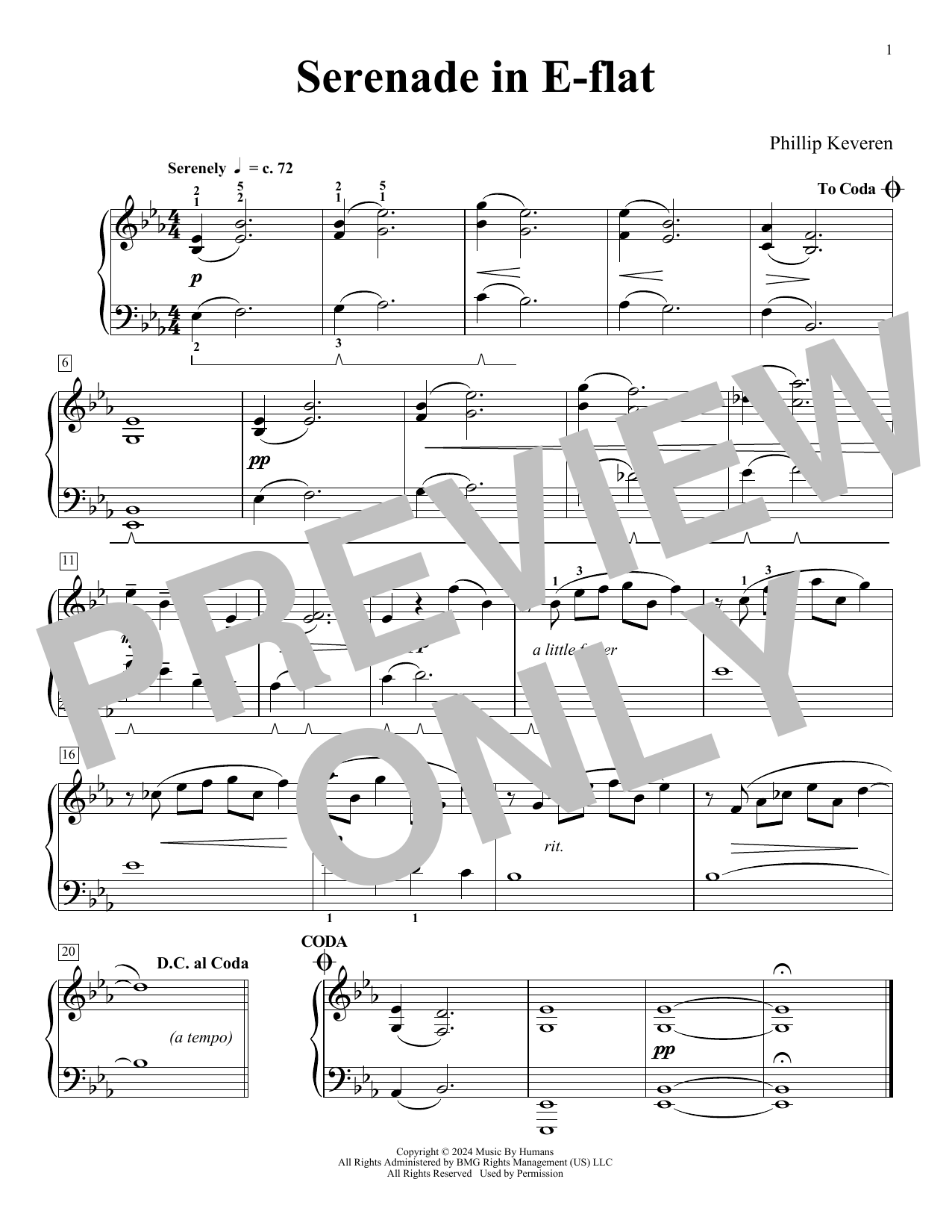 Product picture to: Serenade In E-flat (Close Your Sleepy Eyes)