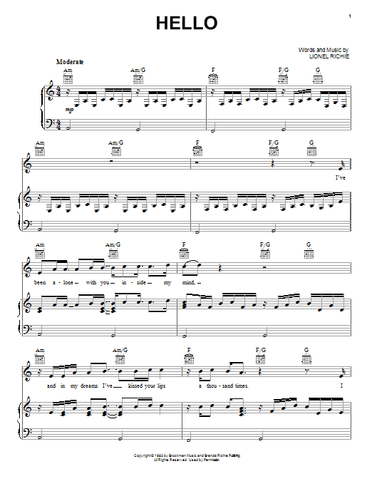 Product picture to:  Hello - Lionel Richie