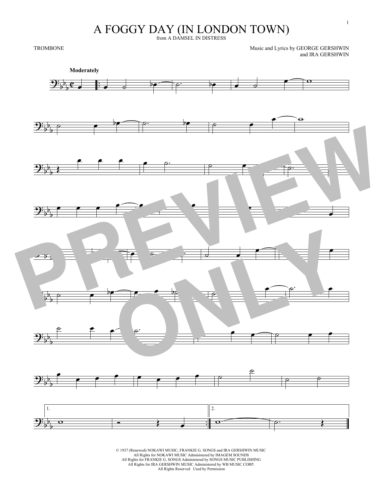 Product gallery: Page 1 of 1 A Foggy Day (In London Town), George Gershwin