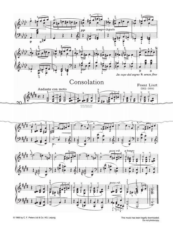 Produktgalerie: Seite 1 von 1 Consolation, Franz Liszt, Klavier