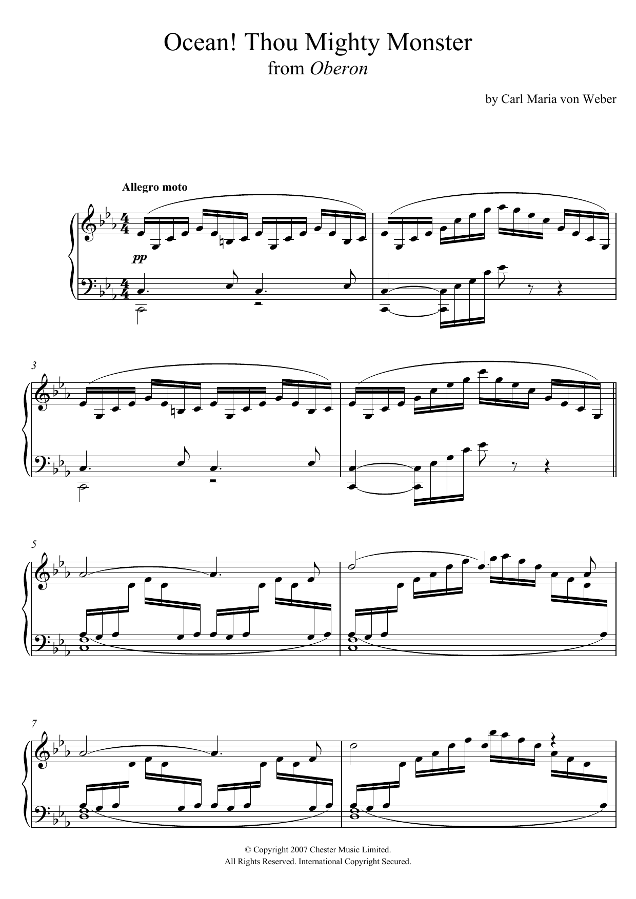 Product gallery: Page 1 of 1 Ocean! Thou Mighty Monster (from 'Oberon'), Carl Maria von Weber