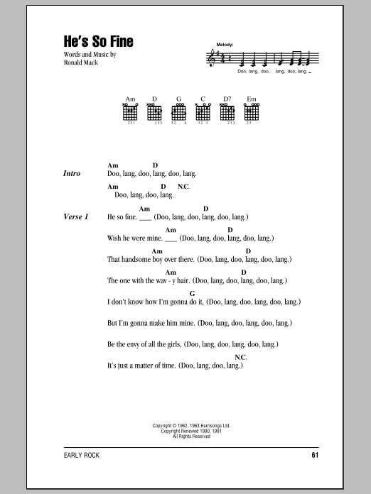 Produktgalerie: Seite 1 von 1 He's So Fine, The Chiffons, Gitarre