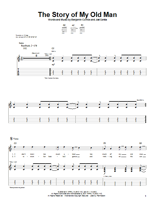 Produktgalerie: Seite 1 von 1 The Story Of My Old Man, Good Charlotte, Gitarre