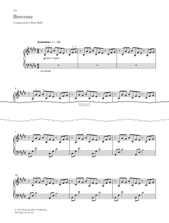 Produktgalerie: Seite 1 von 1 Berceuse, Olivia Belli, Klavier