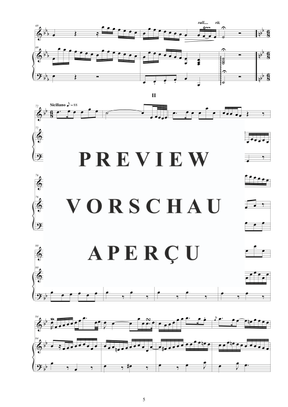 Product gallery: Page 6 of 11 Flute Sonata No. 2 in E flat BWV 1031, , Flute and Harpsichord/Piano