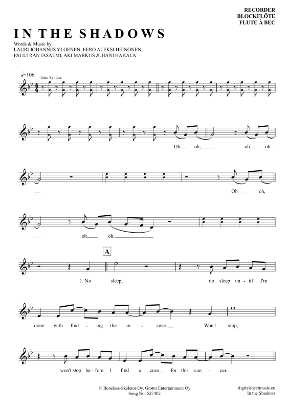 Product picture to: In The ShadowsRasmus