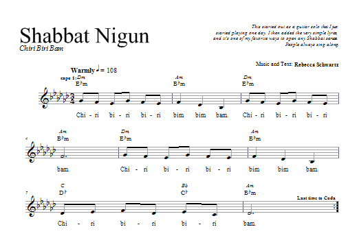 Product gallery: Page 1 of 1 Shabbat Nigun, Rebecca Schwartz