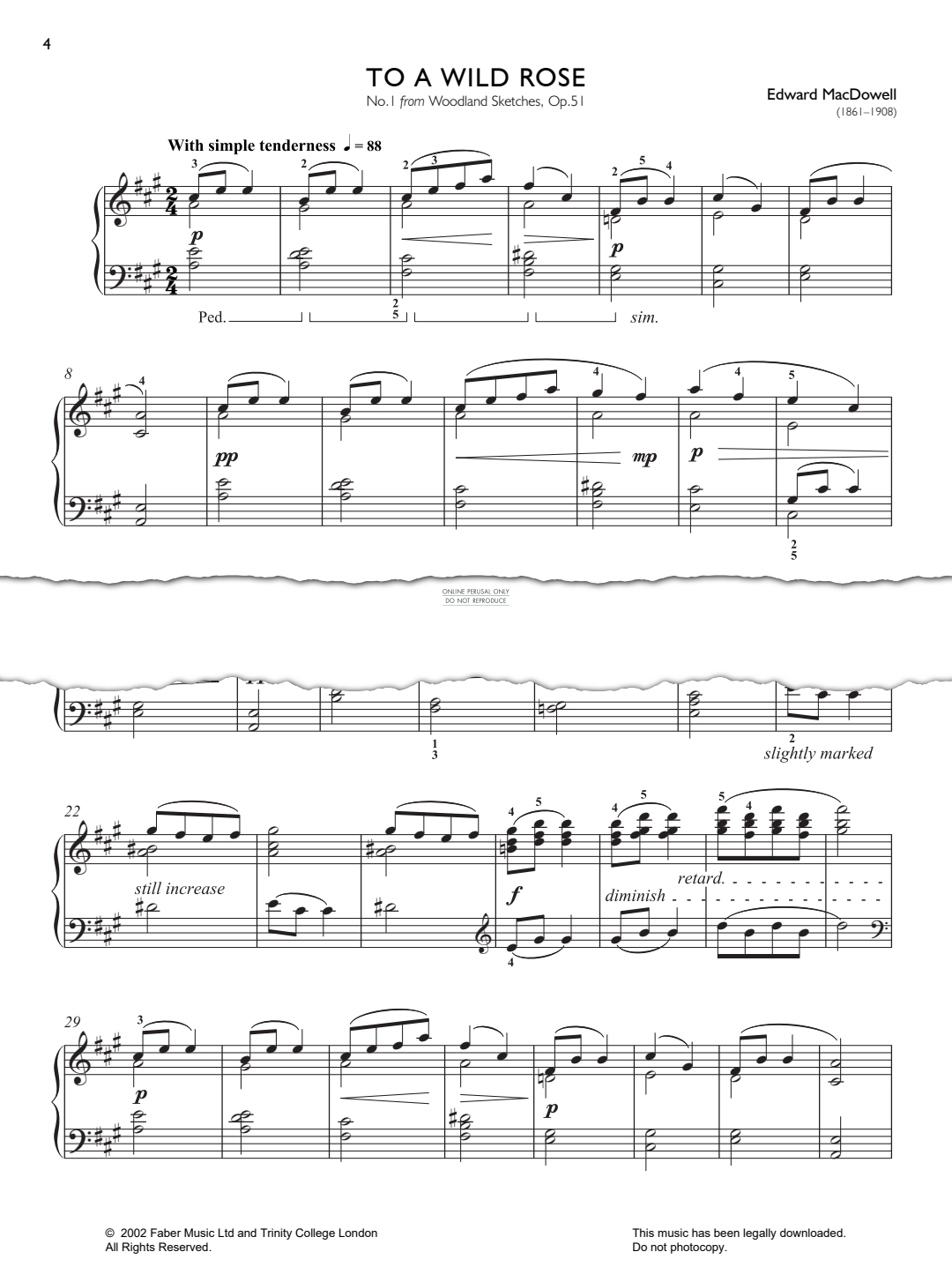 gallery: To A Wild Rose Op.51 No.1, Edward MacDowell, Klavier