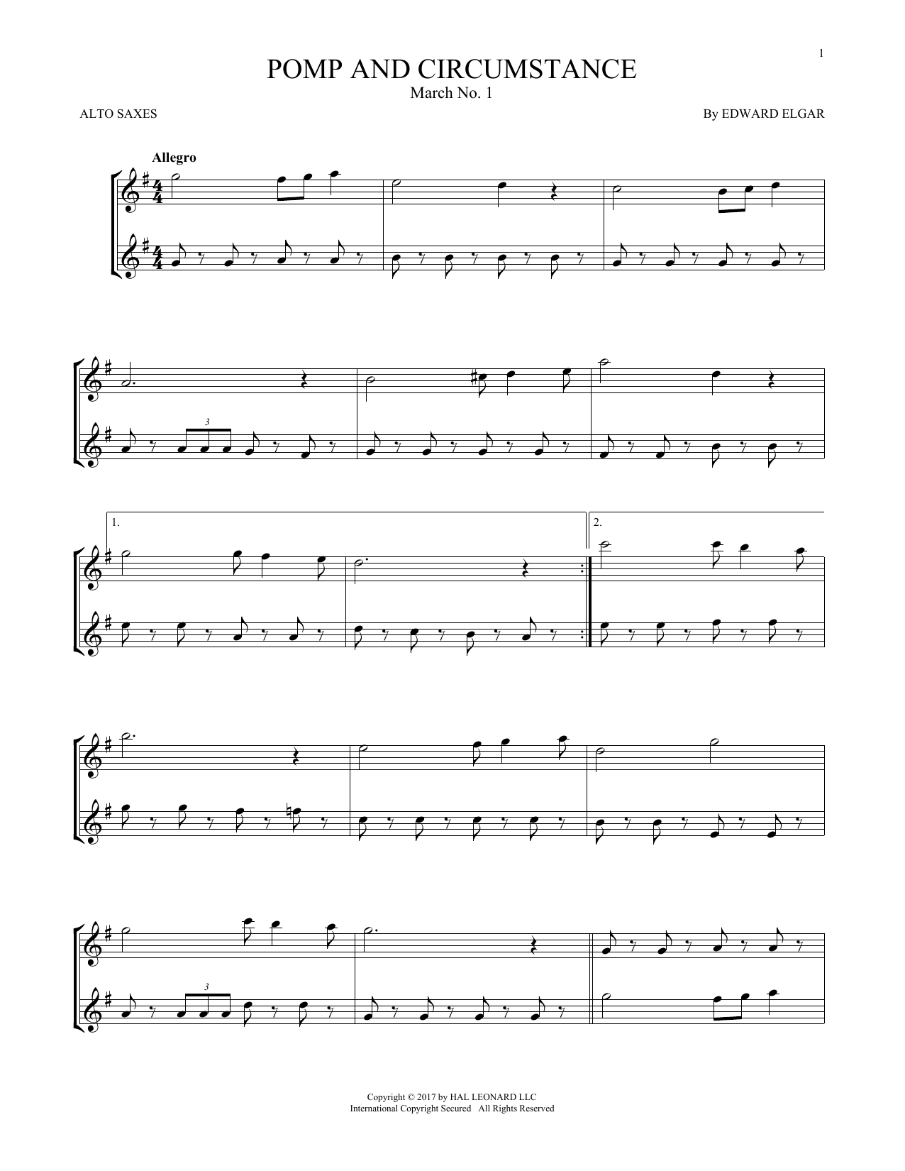Product gallery: Page 1 of 1 Pomp And Circumstance, March No. 1, Edward Elgar