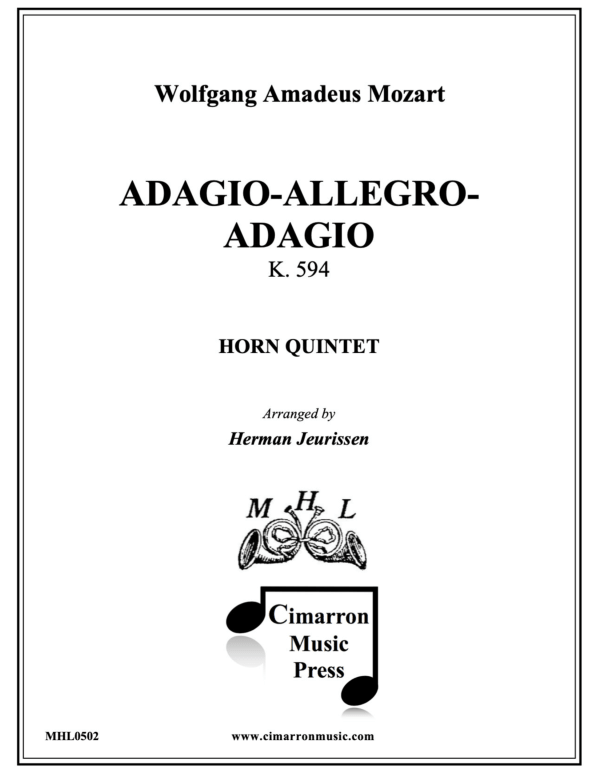cover: Adagio, Allegro, and Adagio, , Horn Quintet