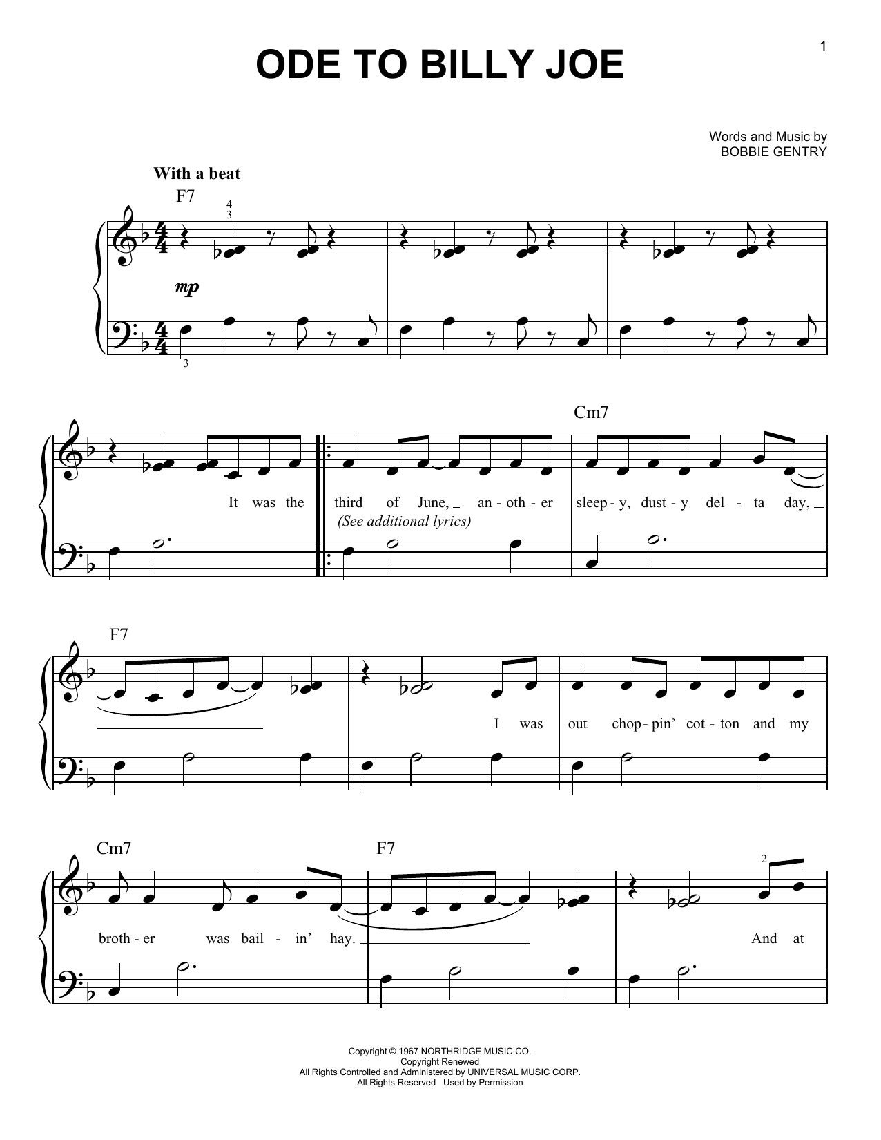 Produktbild zu: Ode To Billy Joe