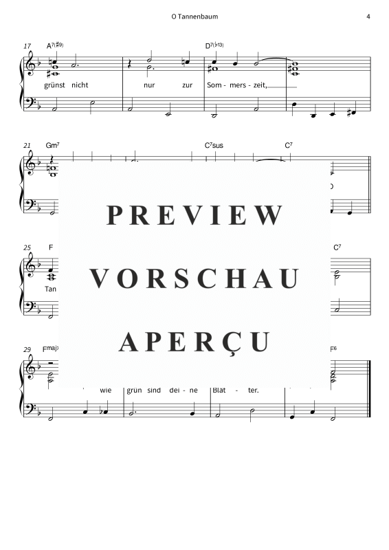 Produktgalerie: Seite 6 von 6 O Tannenbaum - als leichter Jazz-Swing, , Klavier Solo