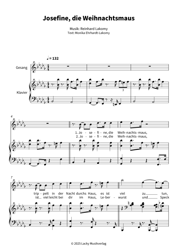 Produktgalerie: Seite 1 von 8 Josefine, die Weihnachtsmaus, , Gesang und Klavier