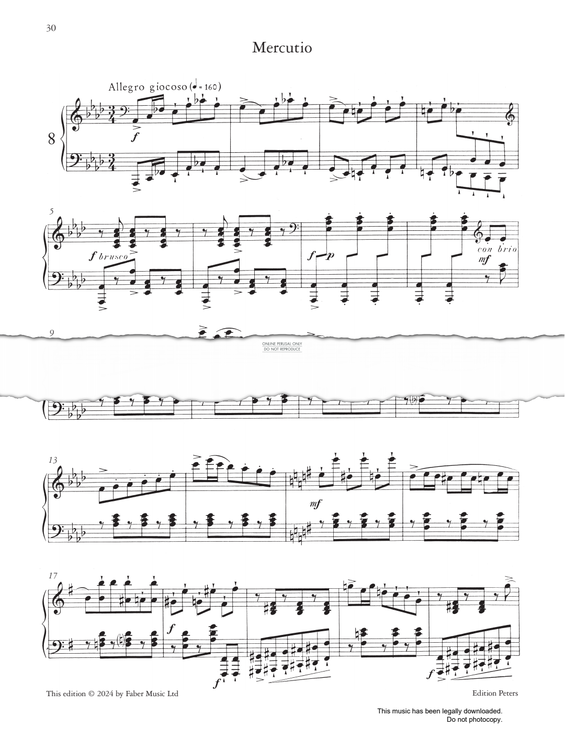 Produktgalerie: Seite 1 von 1 Mercutio (from 'Romeo and Juliet Op.75'), Sergei Prokofiev, Klavier