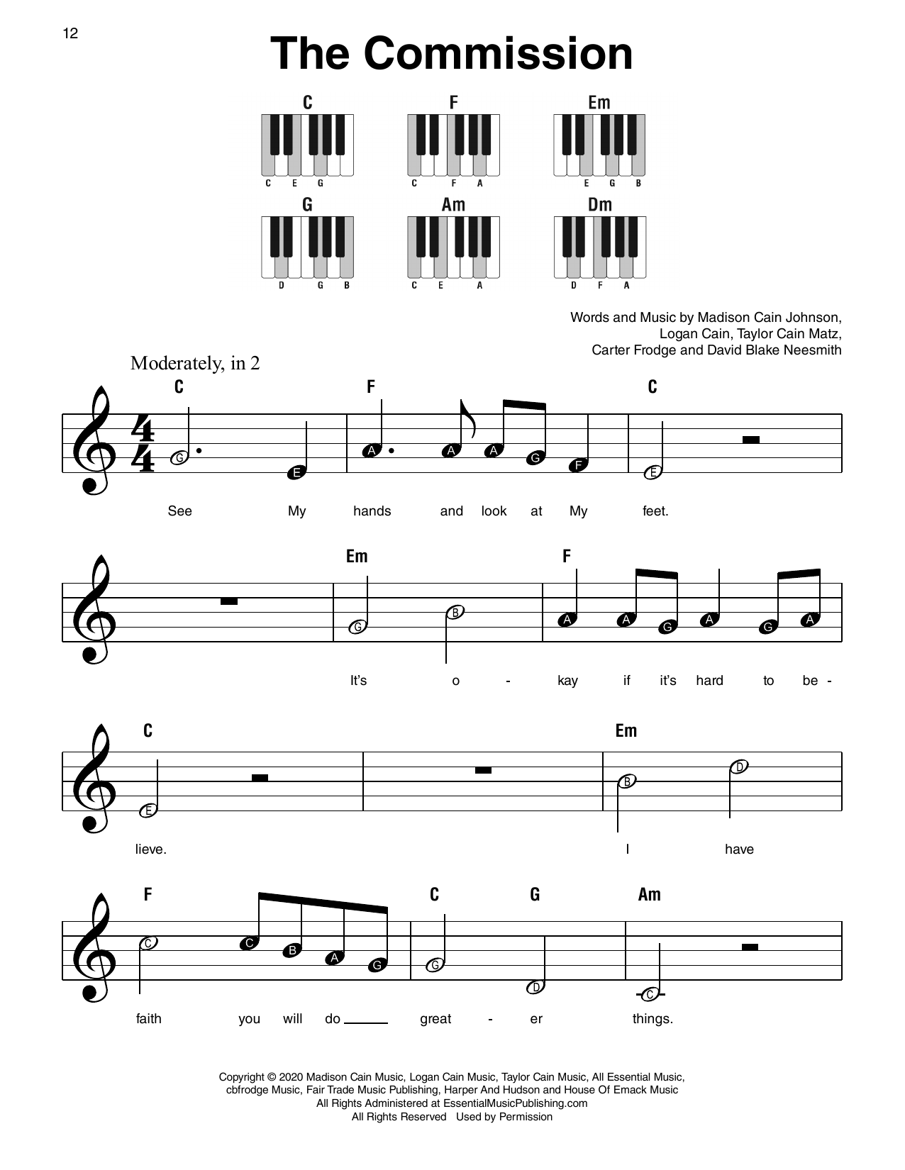 Produktgalerie: Seite 1 von 1 The Commission, CAIN, Klavier