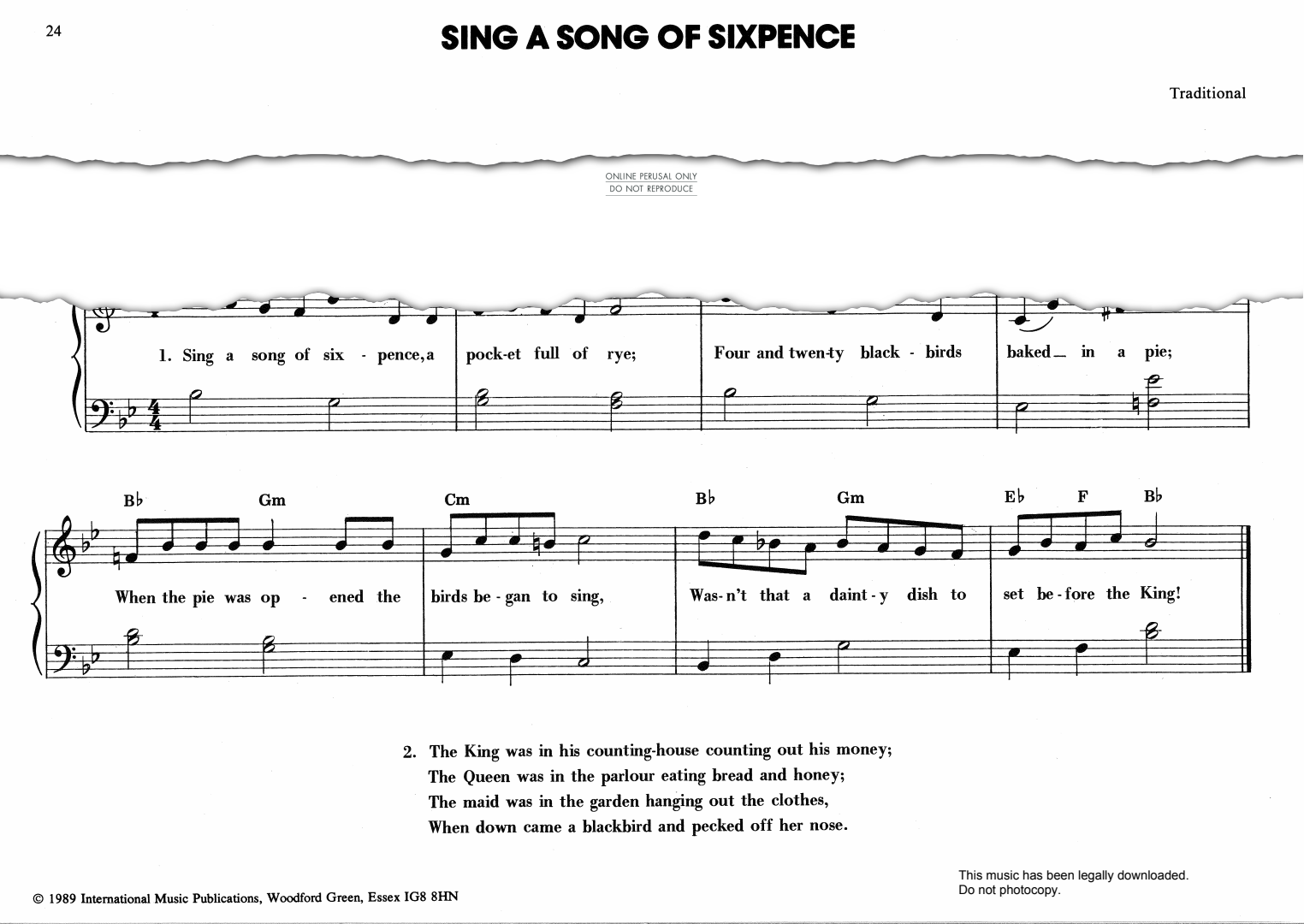 Produktbild zu: Sing A Song Of Sixpence