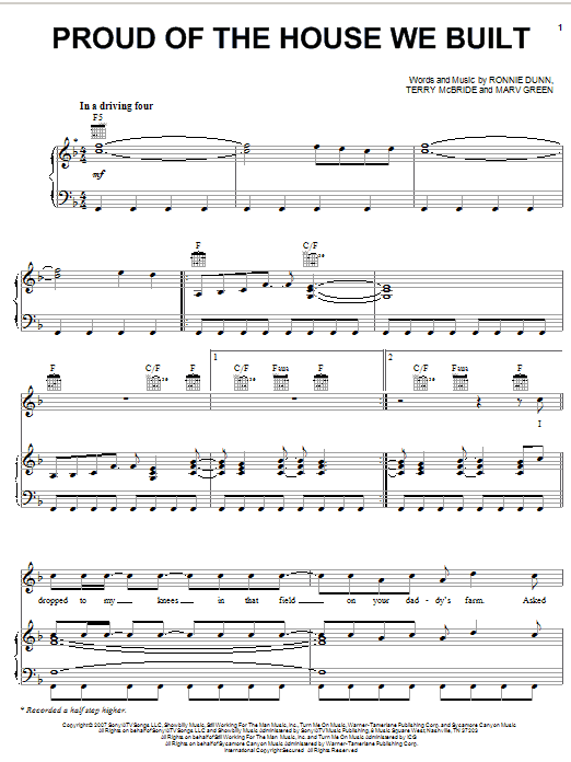 Produktgalerie: Seite 1 von 1 Proud Of The House We Built, Brooks & Dunn, Gesang, Gitarre, Klavier
