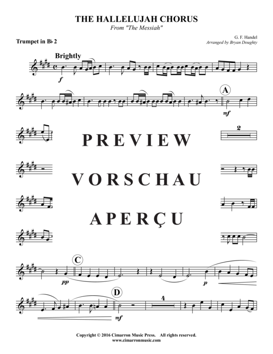 Produktgalerie: Seite 9 von 14 Hallelujah Chorus , , (Trompeten-Quartett)
