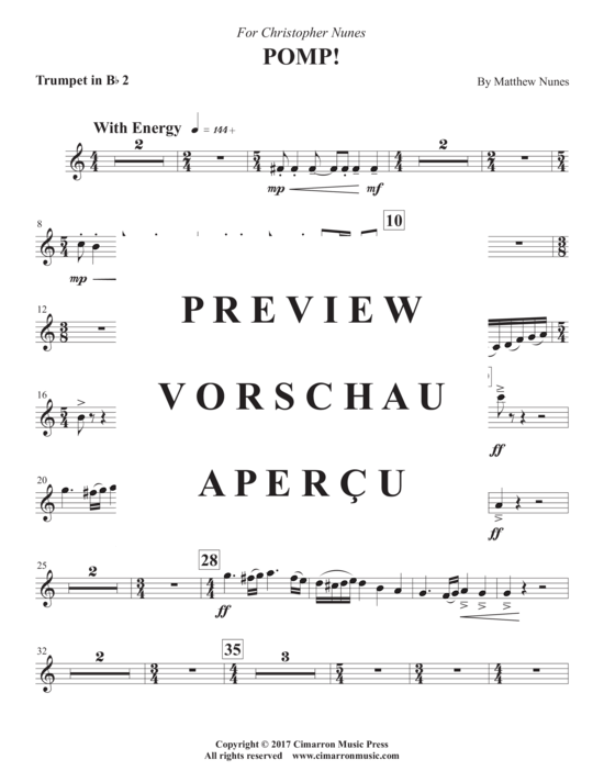 Product gallery: Page 21 of 21 Pomp! , , (Brass Ensemble 4x trumpet, 4x horn, 3x trombones, 2x euphonium + 2x tuba)