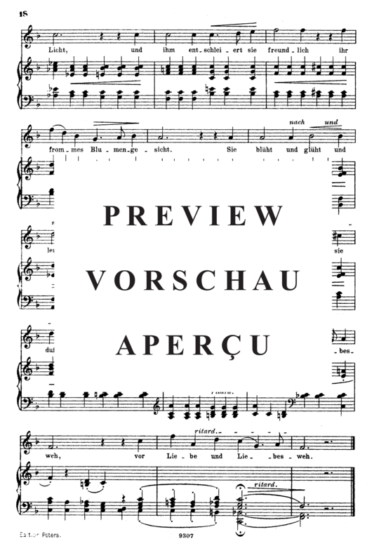 Product gallery: Page 3 of 3 Die Lotosblume, Op.25 No.7, , High Voice and Piano