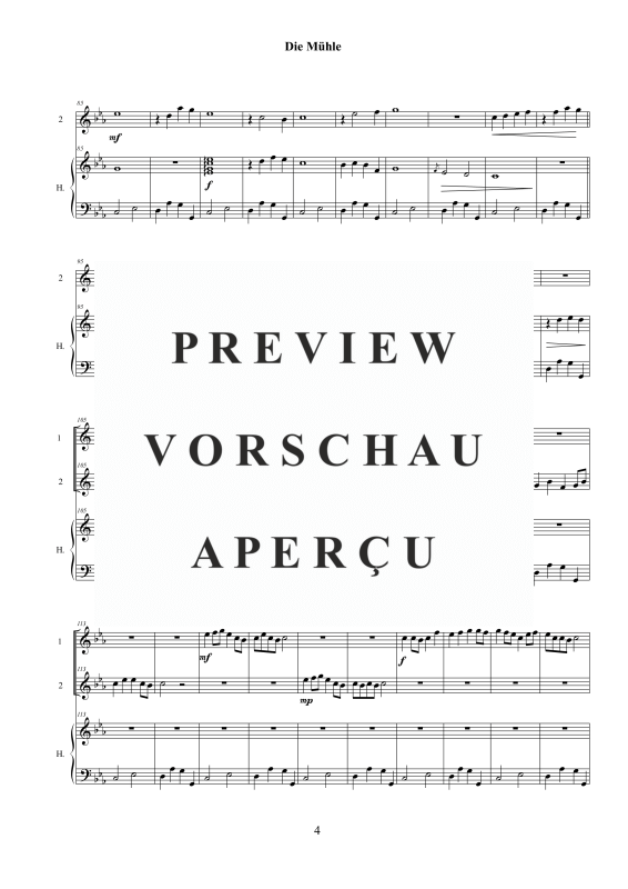 gallery: Die Mühle, , (Trio for 2x alto flute / transverse flute / violin and hook or pedal harp / piano)