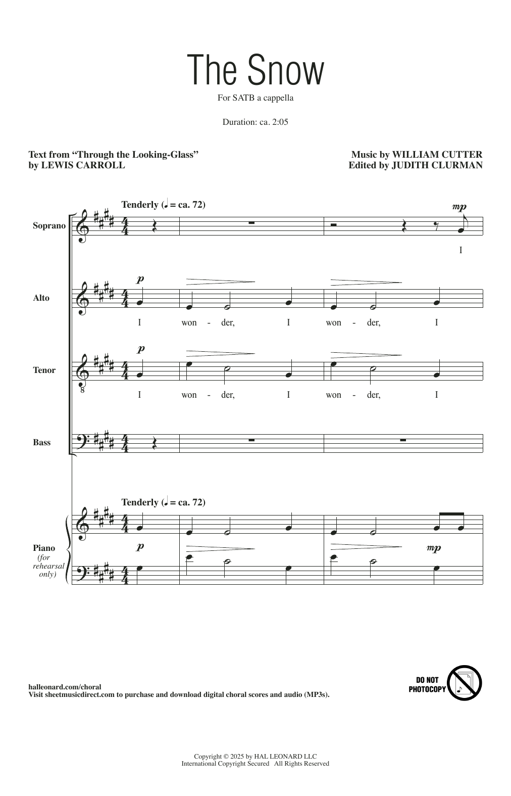 Produktgalerie: Seite 1 von 1 The Snow, William Cutter, Chor