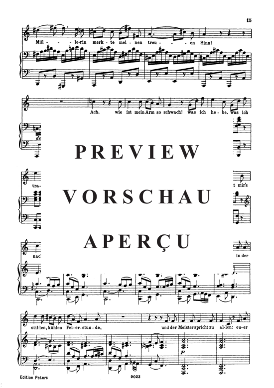 gallery: Am Feierabend D.795-5 (Die Schöne Müllerin) , ,  (Gesang hoch + Klavier)