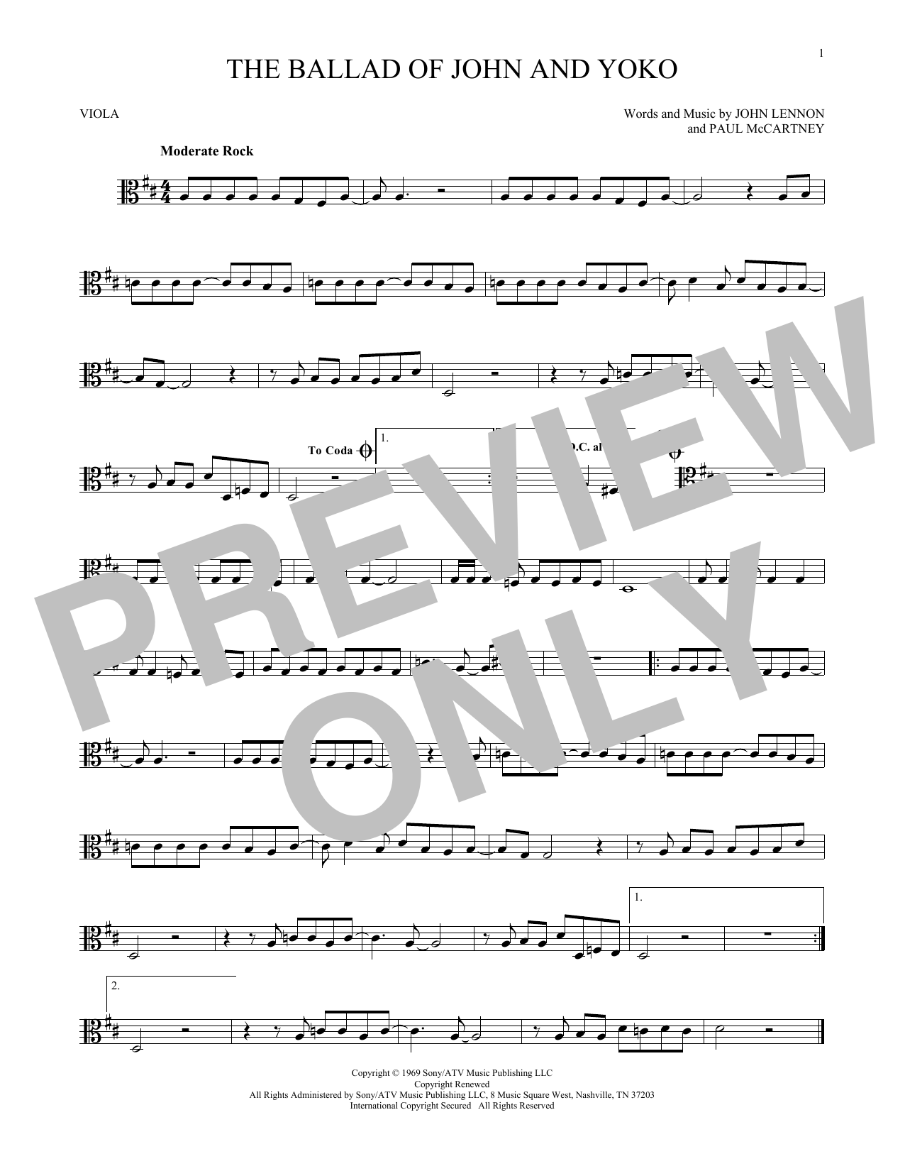 Product gallery: Page 1 of 1 The Ballad Of John And Yoko, The Beatles
