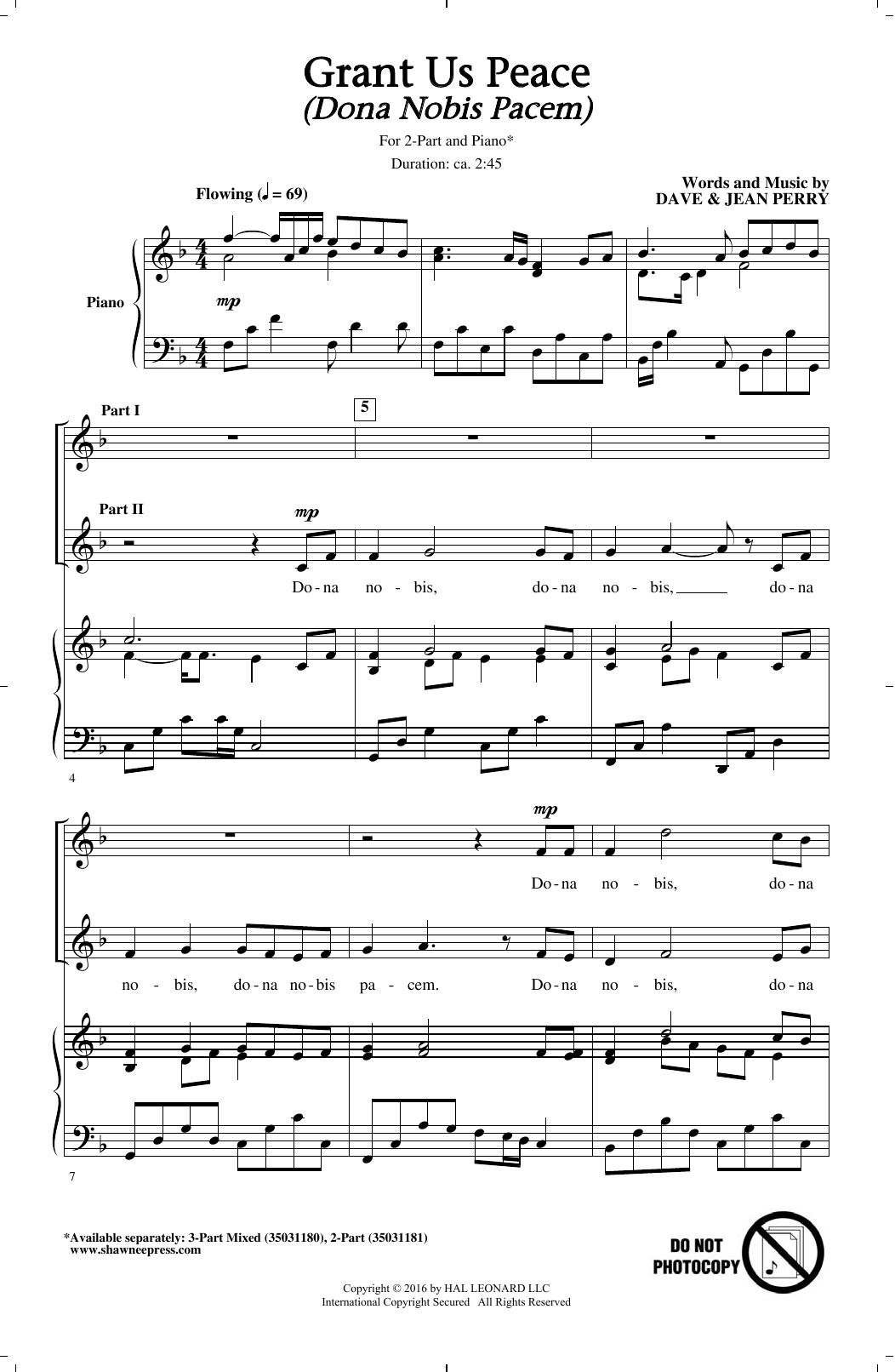 Produktbild zu: Grant Us Peace (Dona Nobis Pacem)