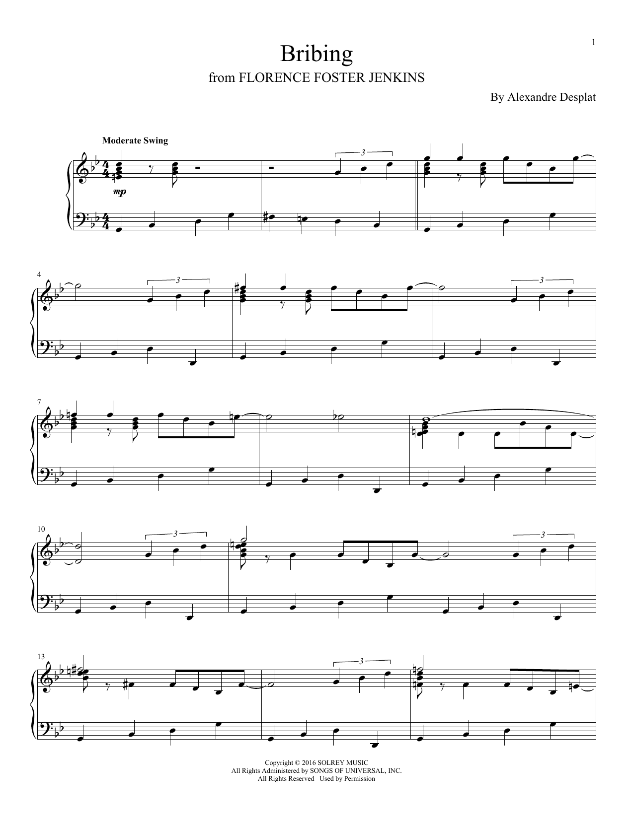 Product gallery: Page 1 of 1 Bribing, Alexandre Desplat