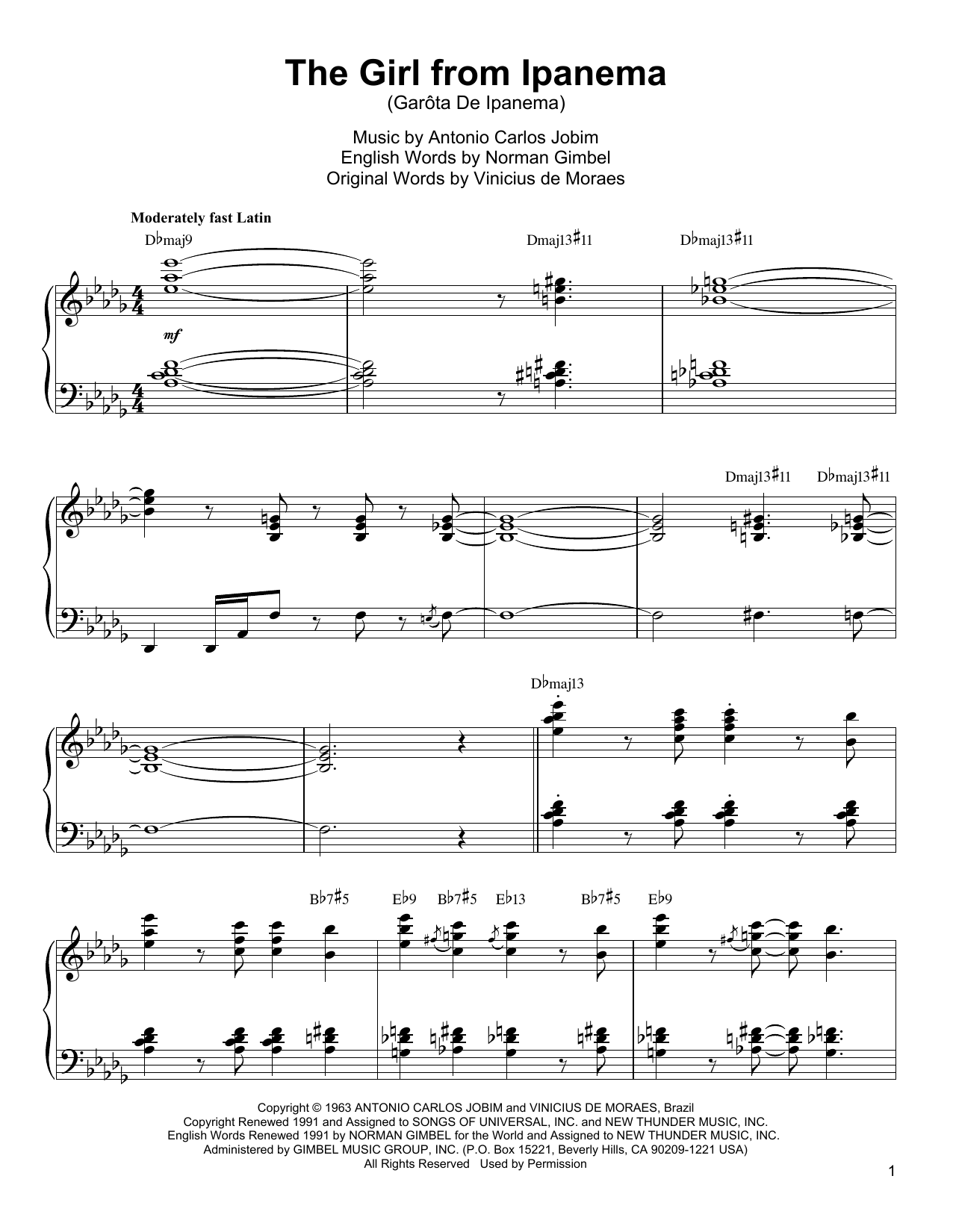 Produktbild zu: The Girl From Ipanema (Garota De Ipanema)