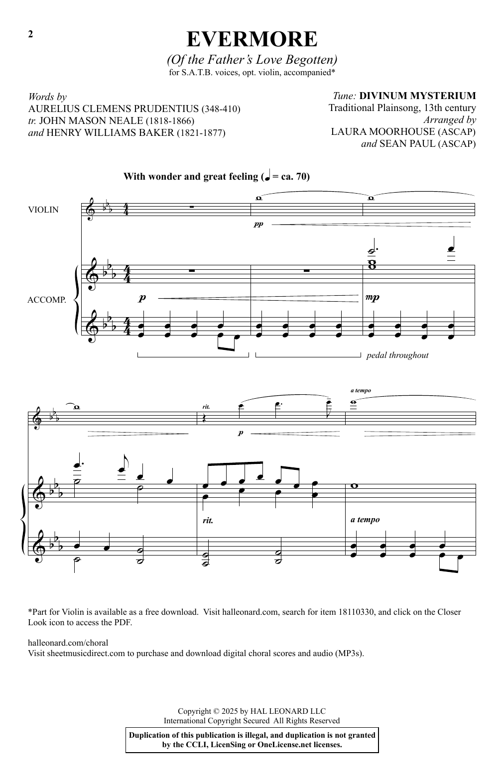 Produktbild zu: Evermore (Of The Father's Love Begotten)