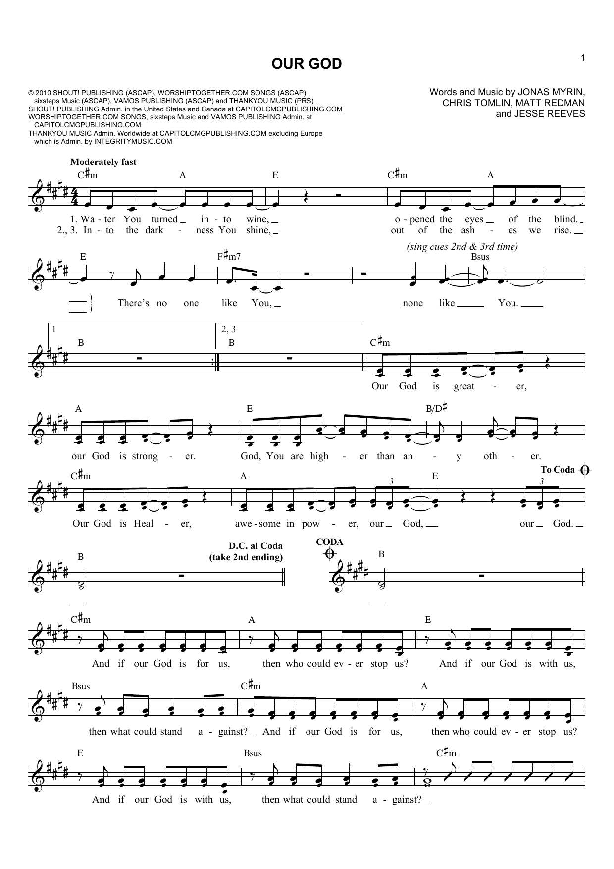 Produktbild zu:  Our God - Chris Tomlin