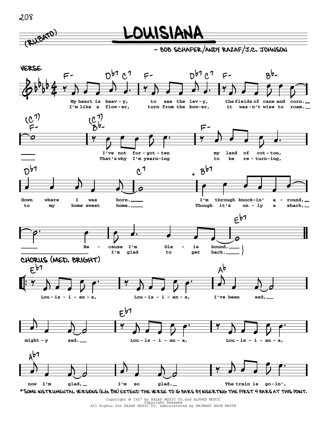 Product picture to: Louisiana (arr. Robert Rawlins)