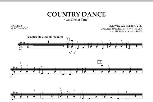 Product picture to: Country Dance (Landlicher Tanz) - Violin 3 (Viola Treble Clef)