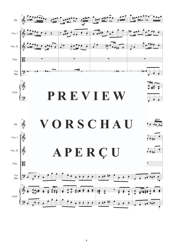 Produktgalerie: Seite 5 von 11 Concerto No.5 in C-Dur Op.9, , Oboe Solo, Streicher Ensemble und Cembalo BC
