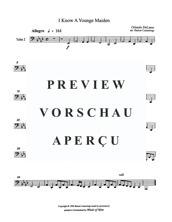 Produktgalerie: Seite 8 von 8 I Know a Younge Maiden, , Tuba Quartett EETT