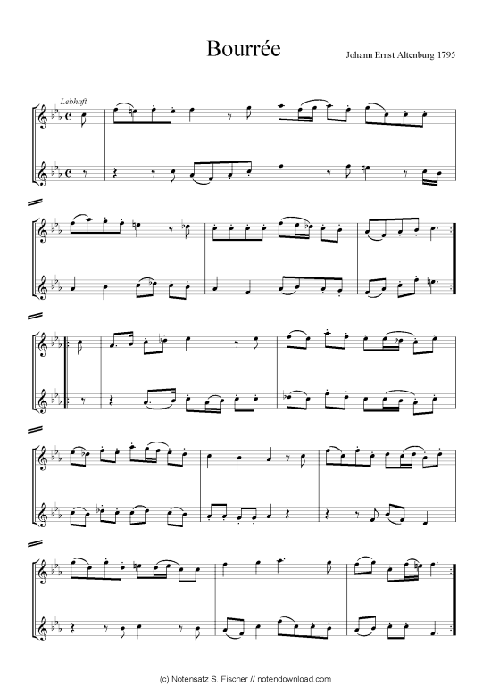 Product picture to: Bouree Johann Ernst Altenburg 1795