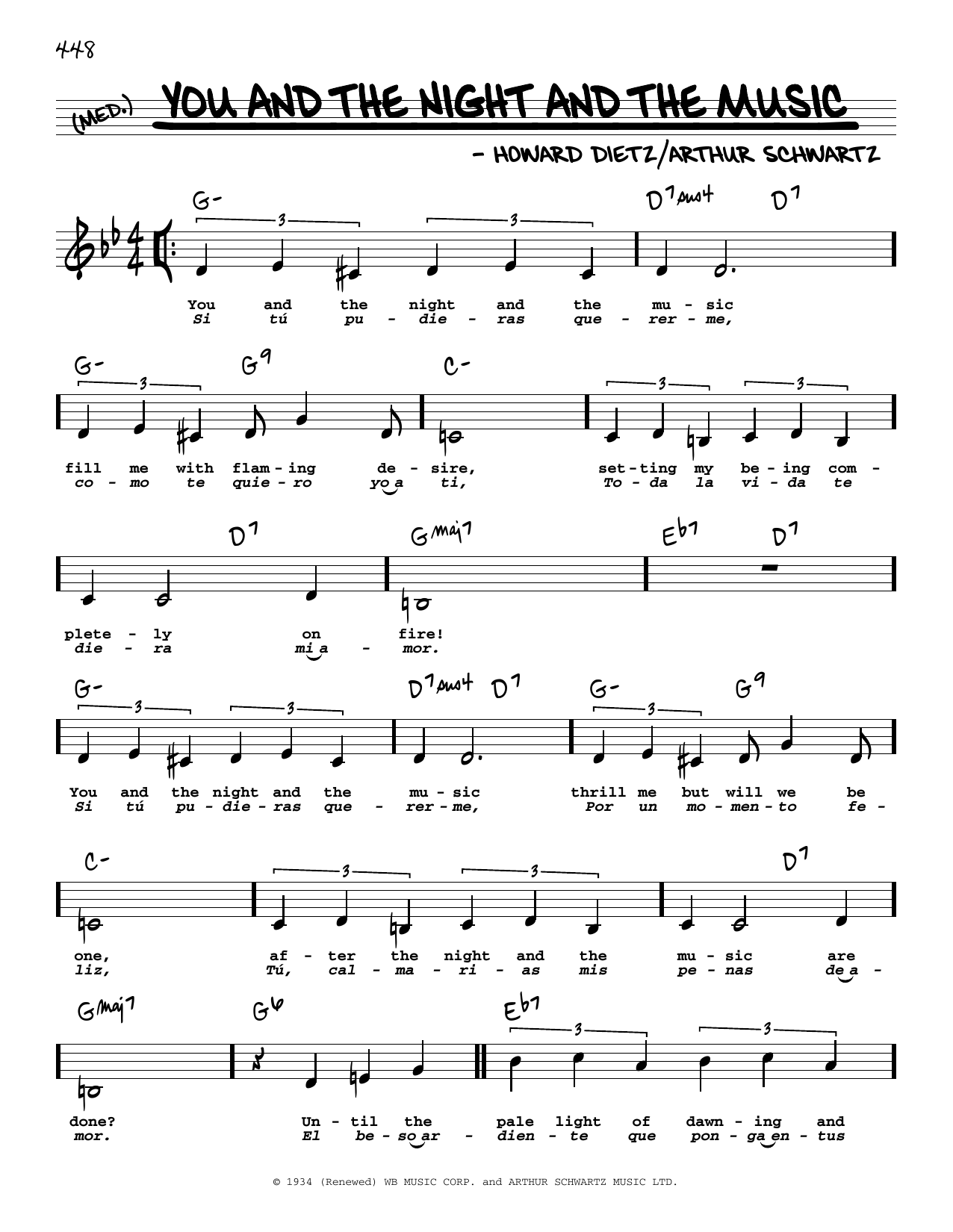 Produktbild zu: You And The Night And The Music (Low Voice)