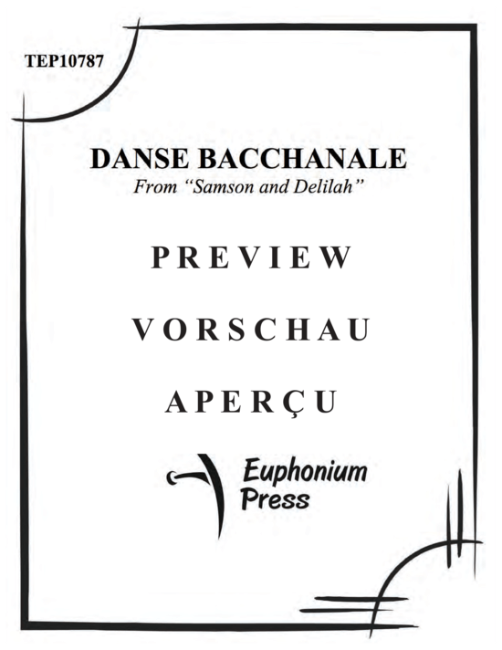 Produktgalerie: Seite 2 von 21 Danse Bacchanale , , (Tuba Ensemble EEEETTTT + Percussion)