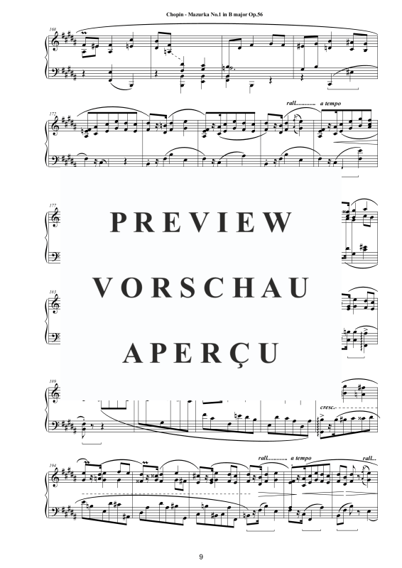 Produktgalerie: Seite 10 von 11 3 Mazurkas Op. 56 für Klavier - Vollständige Partituren, , Klavier Solo